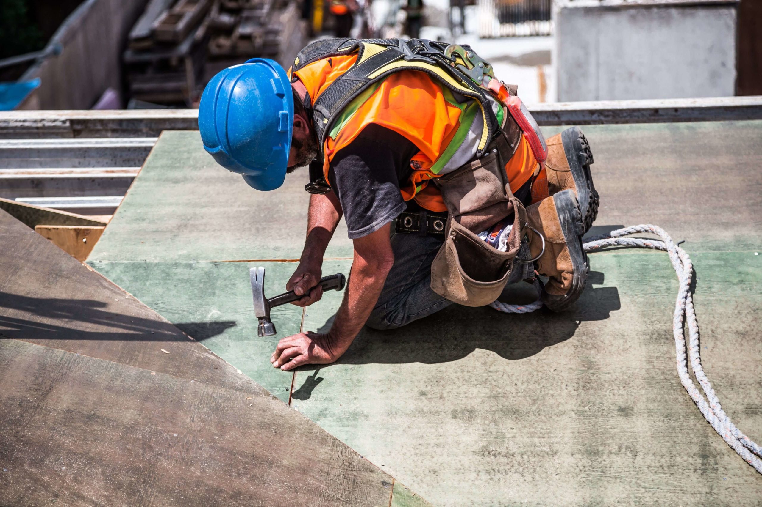 shumaker employee working on one of the job sites